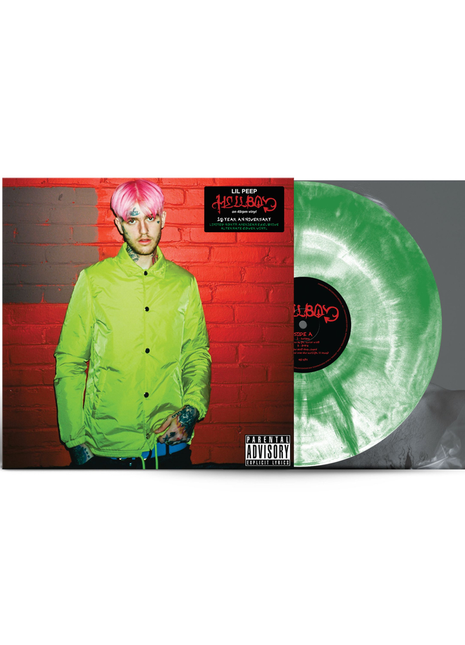 the album cover for Lil Peep - Hellboy - 10 Year Anniversary [Indie Exclusive Green Smoke]