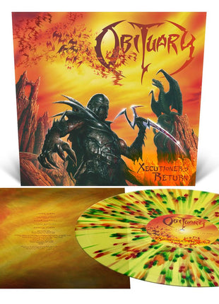 the album cover for Obituary - Xecutioner's Return - [Orchard Indie Exclusive Translucent Yellow with Splatter]