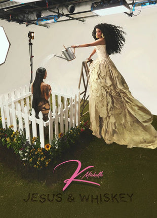 the album cover for K. Michelle - Jesus & Whiskey