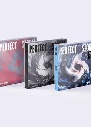 the album cover for TOMORROW X TOGETHER - Perfect Storm [Indie Exclusive Eye Of The Storm Ver.]
