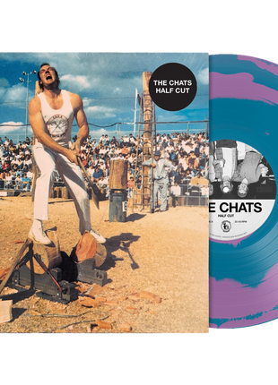 the album cover for Chats - Half Cut [Indie Exclusive Hand Pour Blue/Clear Teal/Pink]