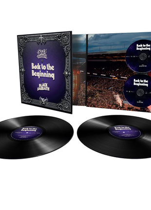 the album cover for Ozzy Osbourne & Black Sabbath - Back to the Beginning [Half-Speed 2 LP/Blu-ray/4K UHD]