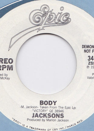 The Jacksons : Body (7", Single, Promo)