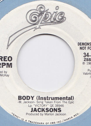 The Jacksons : Body (7", Single, Promo)