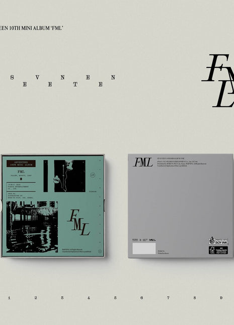 the album cover for SEVENTEEN - SEVENTEEN 10th Mini Album 'FML' [Fallen, Misfit, Lost]