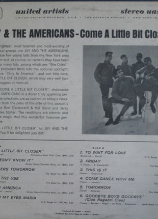 Jay & The Americans : Come A Little Bit Closer (LP, Comp)