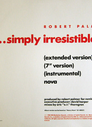 Robert Palmer : Simply Irresistible (Extended Version) (12")