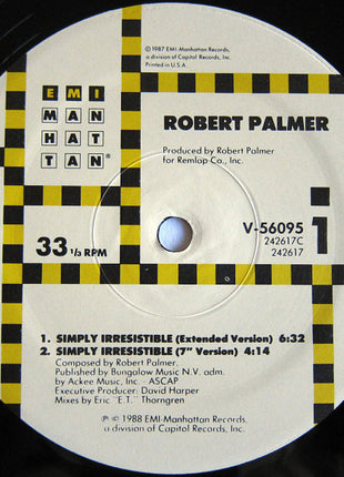 Robert Palmer : Simply Irresistible (Extended Version) (12")