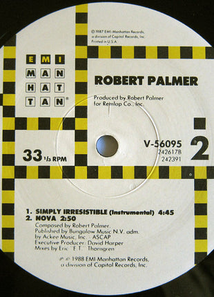 Robert Palmer : Simply Irresistible (Extended Version) (12")