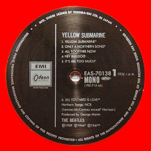 The Beatles : Yellow Submarine (LP, Album, Mono, Ltd, RE, Red)