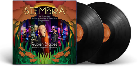 the album cover for Ruben Blades  / Delgado,Roberto & Orquesta - Siembra: 45 Aniversario - En Vivo En El (Gate)