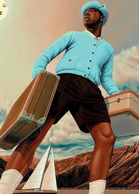 the album cover for Tyler, The Creator - CALL ME IF YOU GET LOST: The Estate Sale [Geneva Blue 3LP]