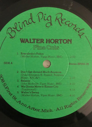 Walter Horton : Fine Cuts (LP, Album)