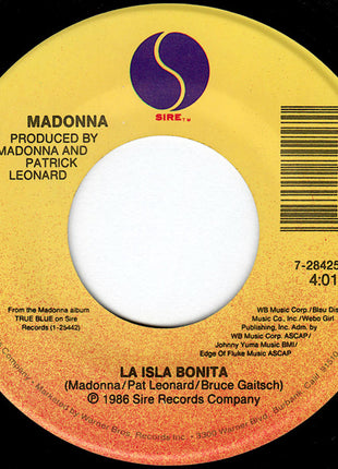 Madonna : La Isla Bonita (7", Single, SRC)