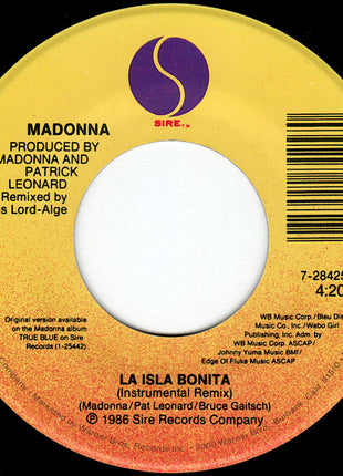 Madonna : La Isla Bonita (7", Single, SRC)