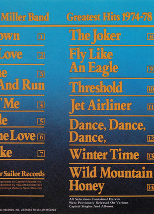 The Steve Miller Band* : Greatest Hits 1974-78 (CD, Comp, Club, RE)