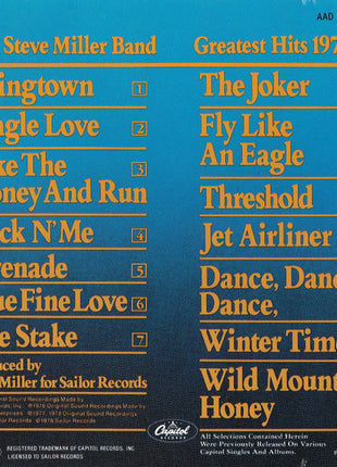 The Steve Miller Band* : Greatest Hits 1974-78 (CD, Comp, Club, RE)