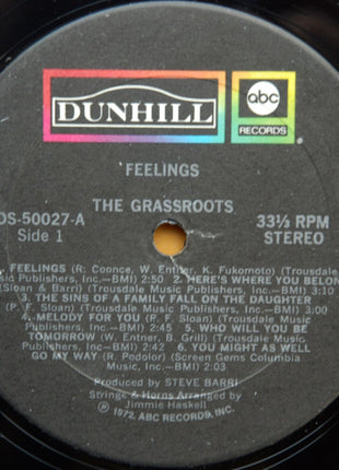 The Grass Roots : Feelings (LP, Album, RE, Tru)