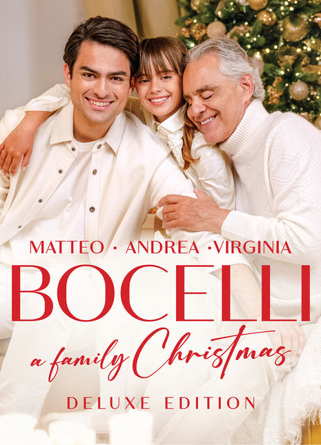 the album cover for Andrea Bocelli / Matteo Bocelli / Virginia Bocelli - A Family Christmas [Deluxe Edition]