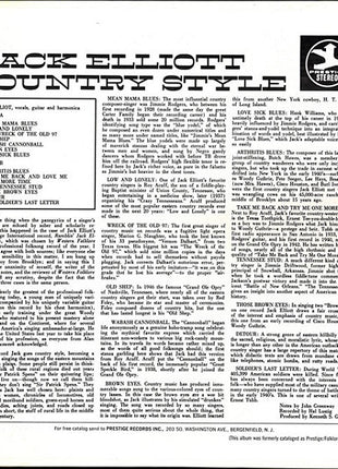 Ramblin' Jack Elliott : Country Style (LP, Album, RE)