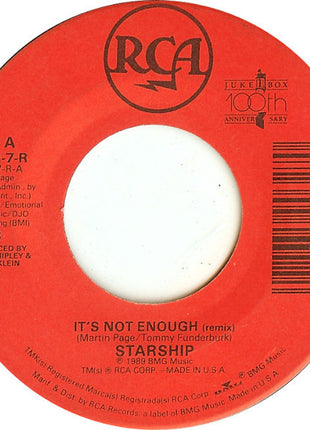 Starship (2) : It's Not Enough (7", Single)