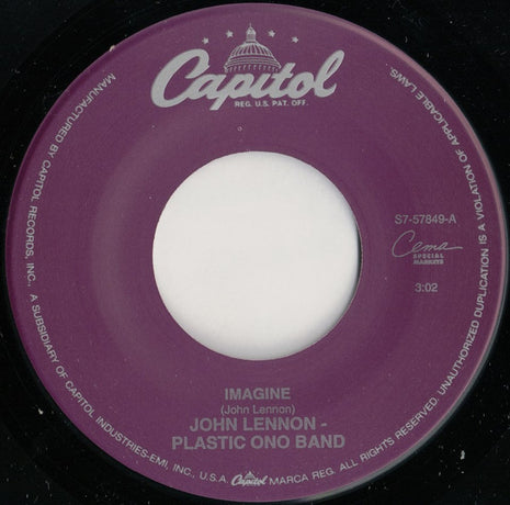 John Lennon - Plastic Ono Band* : Imagine (7", Single, RE)