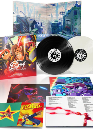 the album cover for Anamanaguchi - Scott Pilgrim Takes Off (Original Soundtrack From The Netflix Series) [Black & White 2LP]