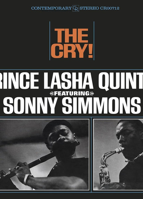 the album cover for Prince Lasha Quintet - The Cry! [Contemporary Records Acoustic Sounds Series LP]