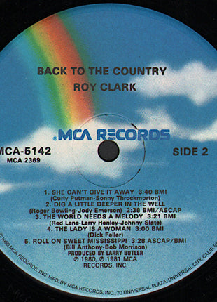 Roy Clark : Back To The Country (LP, Album)