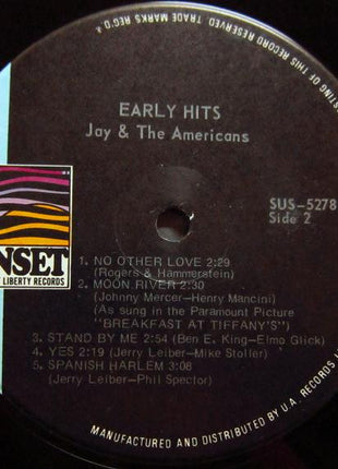 Jay & The Americans : Early Hits (LP, Album, Comp, RE)