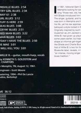 Memphis Willie B. : Introducing Memphis Willie B. (CD, Album, RE, RM)