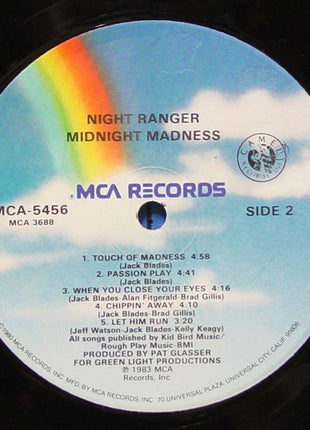 Night Ranger : Midnight Madness (LP, Album, Glo)