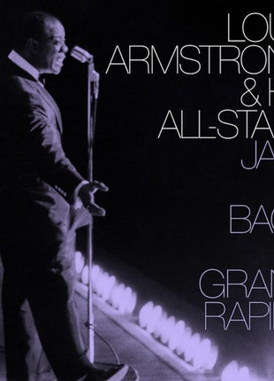 the album cover for Louis Armstrong  & His All-Stars - Jazz Is Back In Grand Rapids - Purple [Colored Vinyl]
