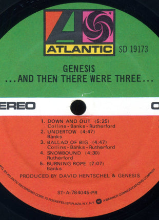 Genesis : ...And Then There Were Three... (LP, Album, PR )