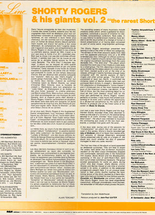Shorty Rogers And His Giants : Shorty Rogers And His Giants Vol 2 "The Rarest" (LP, Comp, RE)