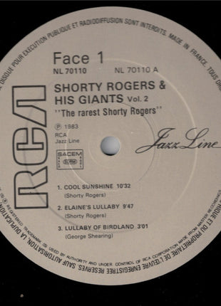 Shorty Rogers And His Giants : Shorty Rogers And His Giants Vol 2 "The Rarest" (LP, Comp, RE)