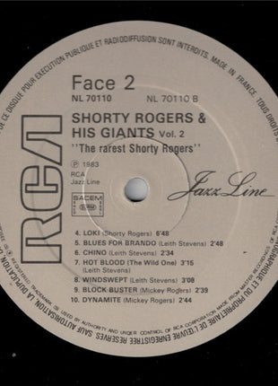 Shorty Rogers And His Giants : Shorty Rogers And His Giants Vol 2 "The Rarest" (LP, Comp, RE)
