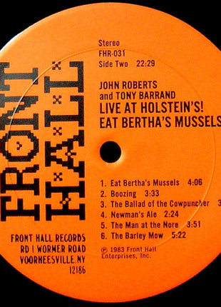 John Roberts (11) & Tony Barrand : Live At Holstein's! (LP, Album)