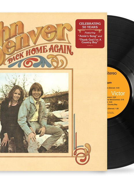 the album cover for John Denver - Back Home Again [LP]