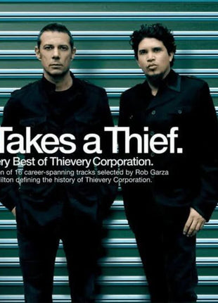 the album cover for Thievery Corporation - It Takes A Thief [RSD Essentials 2LPxCoke Bottle Green]