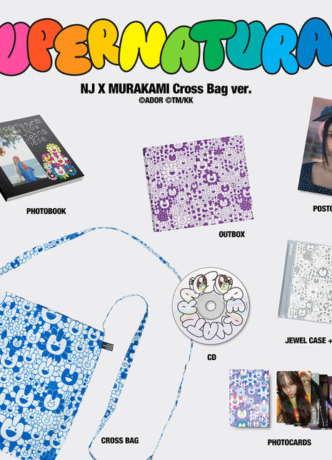 the album cover for NewJeans - Newjeans 'supernatural' Nj X Murakami (Cross Bag)