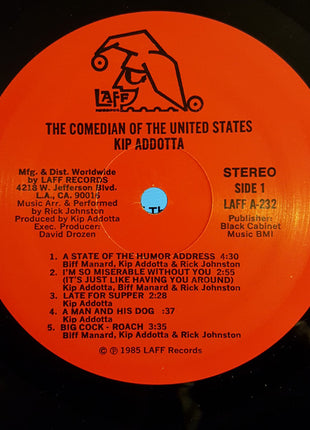 Kip Addotta : The Comedian Of The United States (LP, Album)