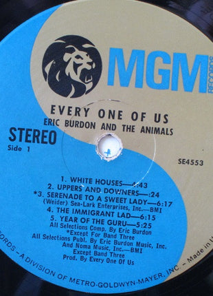 Eric Burdon & The Animals : Every One Of Us (LP, Album, MGM)