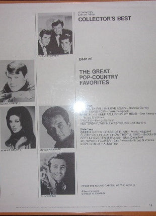 Various : Best Of The Great Pop-Country Favorites (LP, Comp)