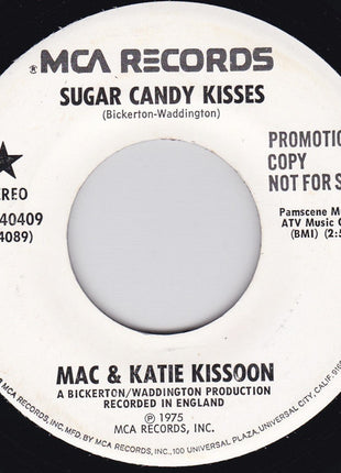 Mac & Katie Kissoon* : Sugar Candy Kisses (7", Mono, Promo)