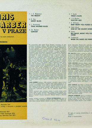 Chris Barber : V Praze (LP, Album, Mono)