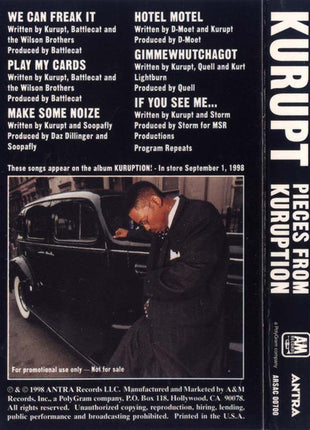 Kurupt : Pieces From Kuruption! September 1, 1998 (Cass, Promo, Smplr)