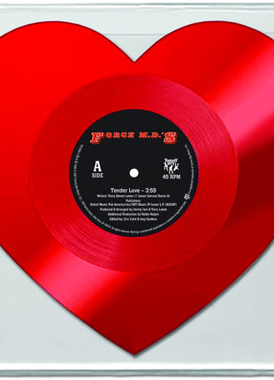 the album cover for Force M.D.'S - Tender Love/Love Is A House [Colored Vinyl] (Red)