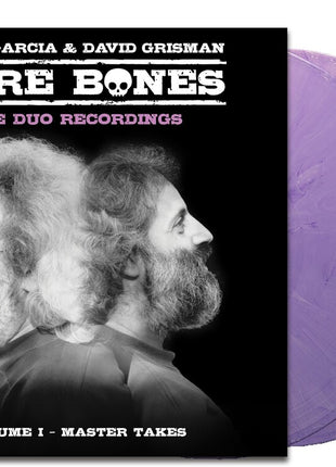 the album cover for Jerry Garcia &amp; David Grisman - Bare Bones: Volume 1 – Master Takes [Indie Exclusive Purple Blast 2LP]