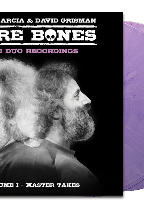 the album cover for Jerry Garcia &amp; David Grisman - Bare Bones: Volume 1 – Master Takes [Indie Exclusive Purple Blast 2LP]
